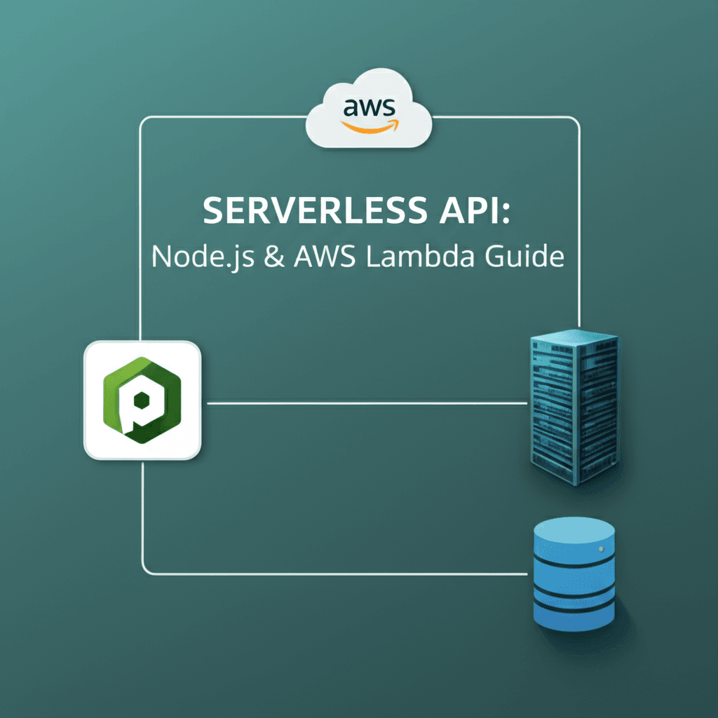 A high-quality, relevant image for an article about: Serverless API: Node.js & AWS Lambda Guide